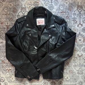 Levi's Black Leather Biker Jacket